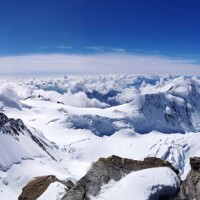 モンテローザ最高峰からのパノラマ
